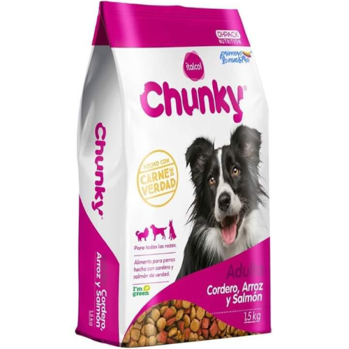 CHUNKY CORDERO, ARROZ Y SALMON ADULTO