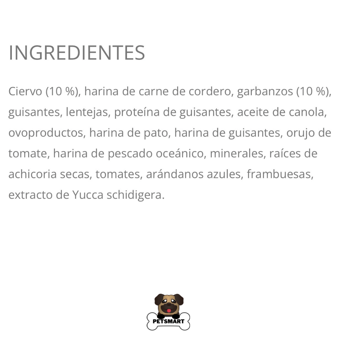 Composición, análisis garantizado y guía de alimentación del alimento Taste of the Wild Appalachian Small Breed para perros pequeños, con ingredientes de alta calidad y recomendaciones según peso.