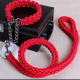 COLLAR Y LAZO TRENZADO ROJO