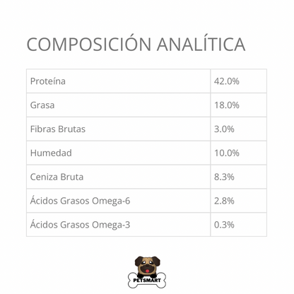 Composición, análisis garantizado y guía de alimentación del alimento Taste of the Wild Rocky Mountain para gatos, con proteínas de alta digestibilidad.