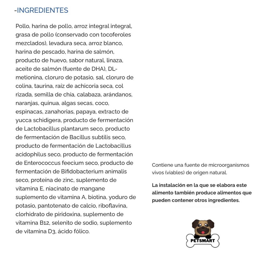 Composición, análisis garantizado y guía de alimentación del alimento Diamond Naturals Kitten para gatitos, formulado para crecimiento y desarrollo saludable.