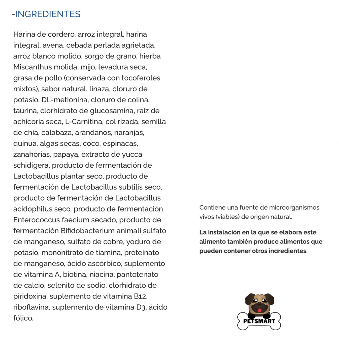 Composición, análisis garantizado y guía de alimentación del alimento Diamond Naturals Light Dog para control de peso en perros adultos.