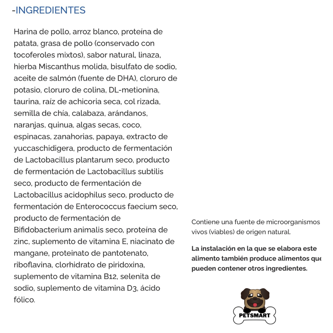 Composición, análisis garantizado y guía de alimentación del alimento Diamond Naturals Active Cat para gatos activos, con balance nutricional y raciones diarias recomendadas.