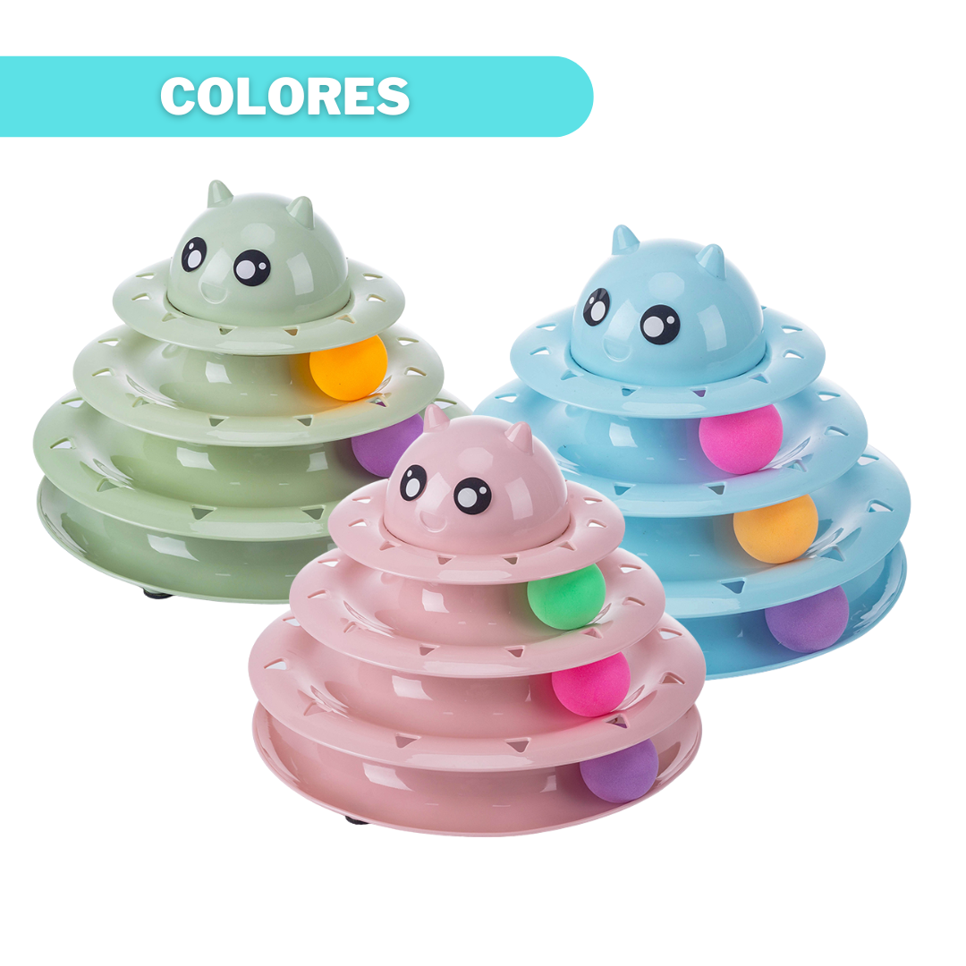 JUGUETE GATO PLACA GIRATORIA RATON