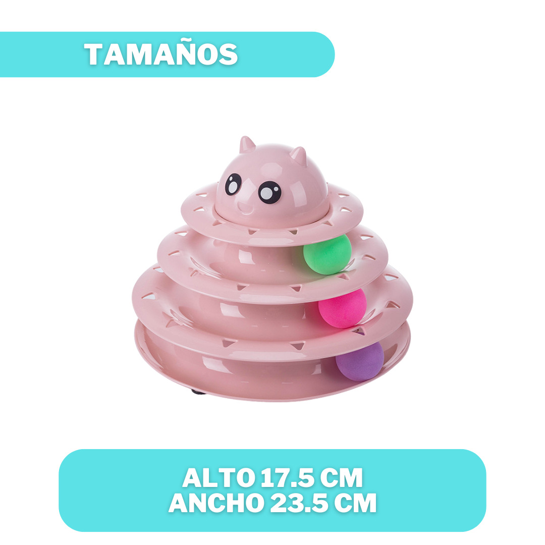 JUGUETE GATO PLACA GIRATORIA RATON