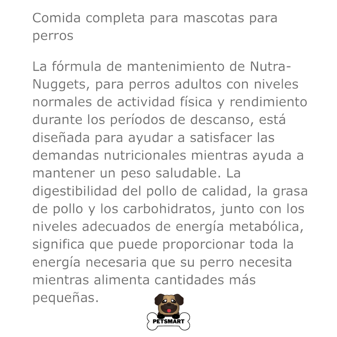 Nutra Nuggets Dog Mantenimiento