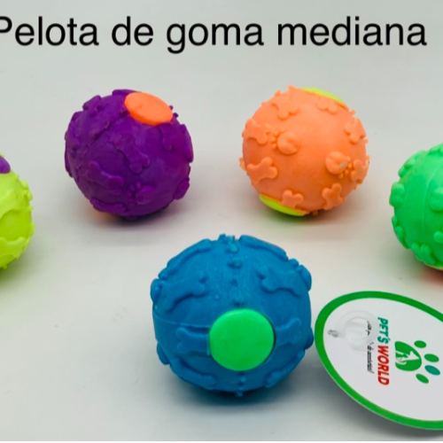 PELOTA MACIZA HUESITOS GOMA
