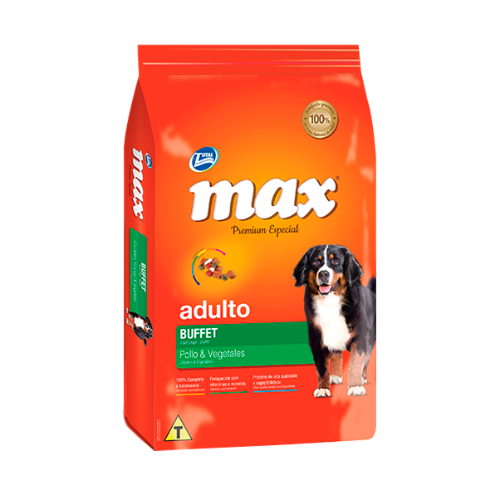 MAX PREMIUM ESPECIAL ADULTO BUFFET, POLLO Y VEGETALES