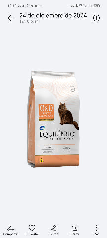 EQUILIBRIO VETERINARY OBESITY Y DIABETIC GATOS
