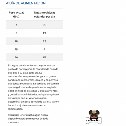 Composición, análisis garantizado y guía de alimentación del alimento Diamond Naturals Indoor Cat para gatos de interior, con control de calorías y porciones diarias.